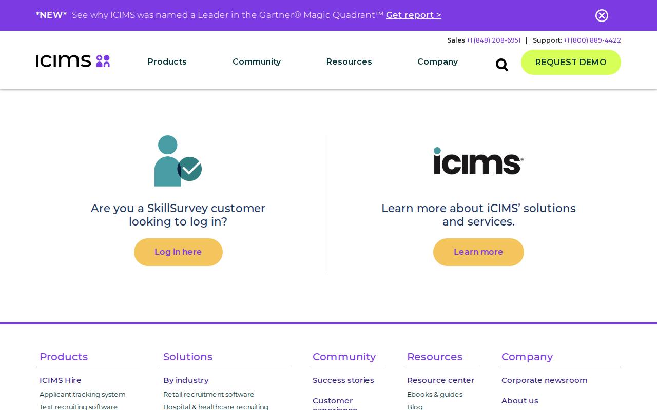 Portada de la web de SkillSurvey