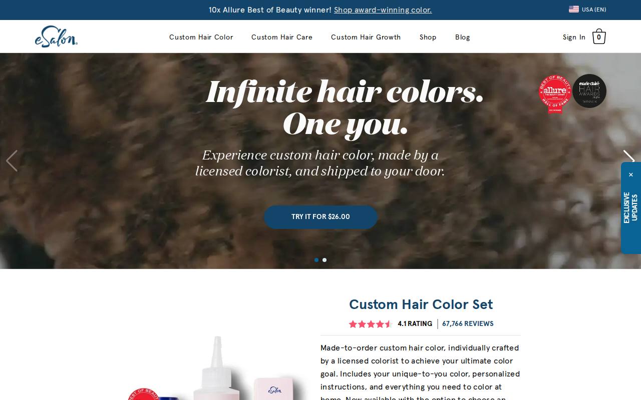Portada de la web de eSalon